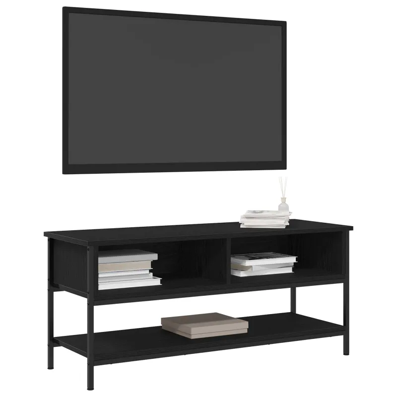 TV spintelių komplektas Juodas ąžuolas 100 x 35 x 45 cm