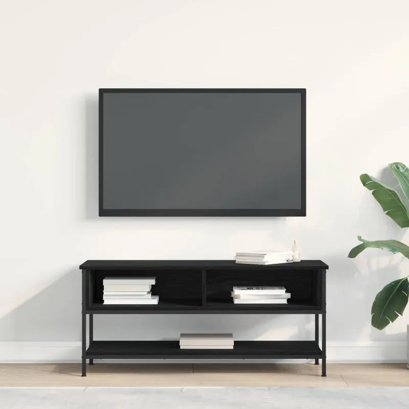 TV spintelių komplektas Juodas ąžuolas 100 x 35 x 45 cm