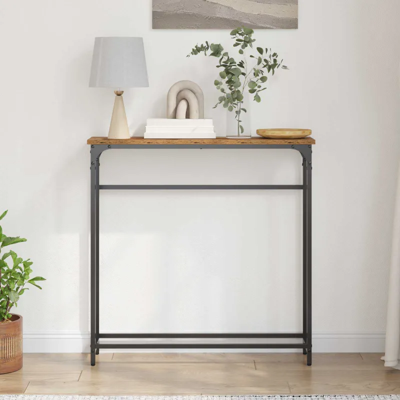 Konsolinis stalas su lentyna Senas medis 75 x 19,5 x 75 cm