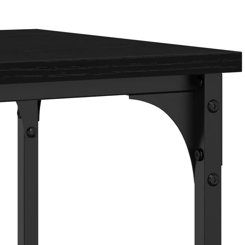 Konsolinis stalas su lentyna juoda ąžuolo 100 x 35 x 75 cm