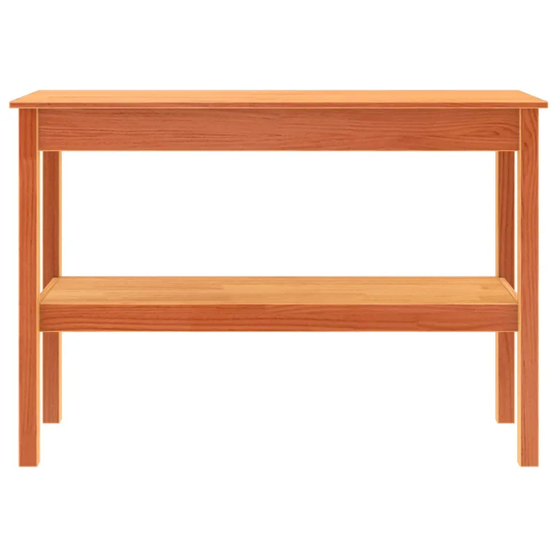 Konsolinis stalas su lentyna Vaško ruda 110 x 40 x 75 cm