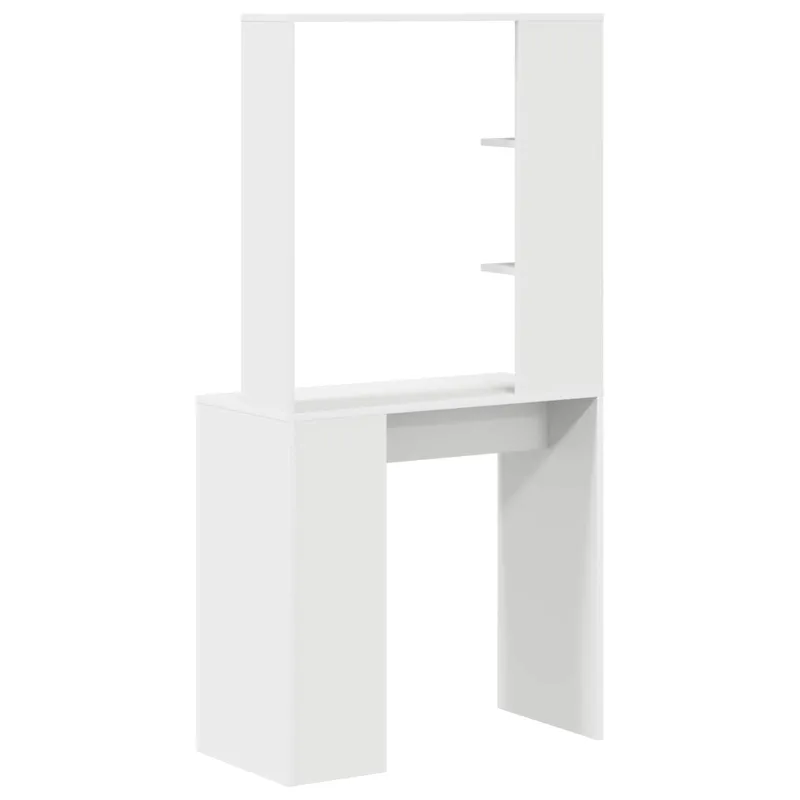 Stalas su lentyna Balta 78,5 x 37 x 154,5 cm Apdirbta mediena