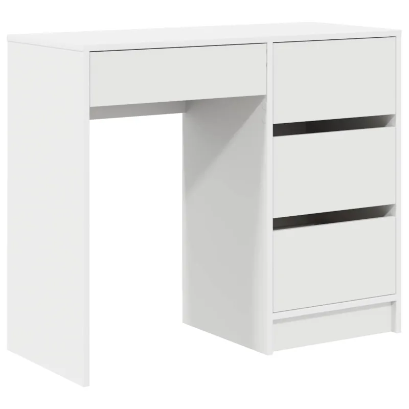 Stalas su stalčių Balta 90 x 37.5 x 75 cm Apdirbta mediena