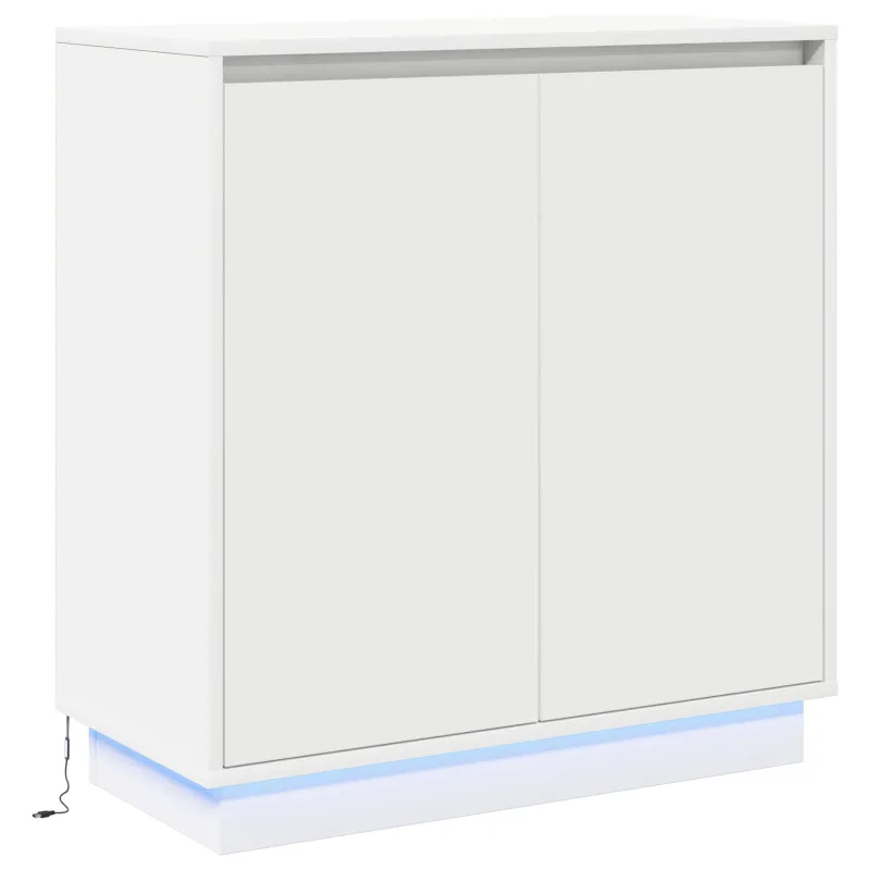 LED Bufetas skirtas Balta 71 x 34,5 x 75 cm Apdirbta mediena
