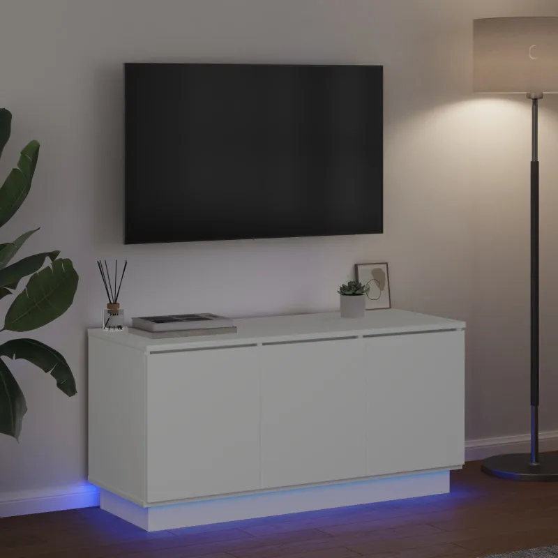 Televizoriaus spintelė Balta 100 x 38 x 49 cm Apdirbta mediena