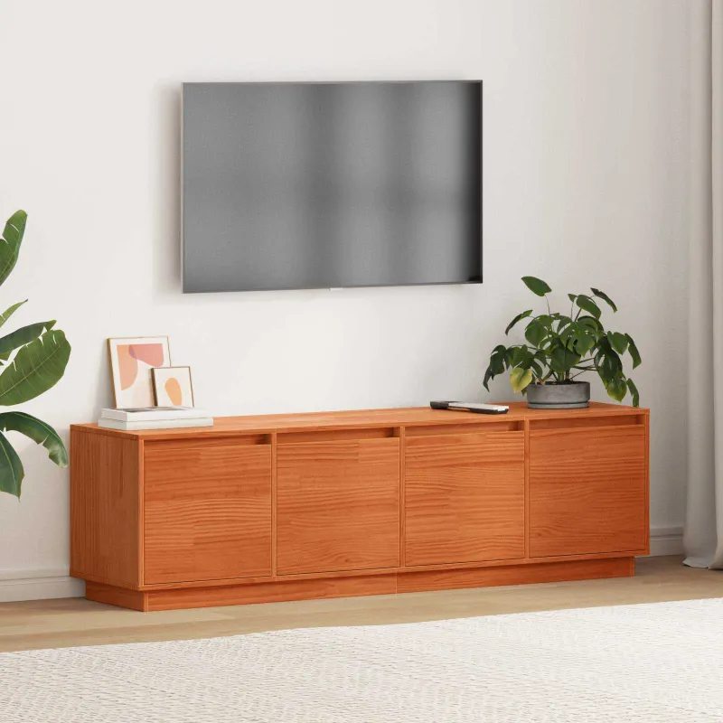 Televizoriaus spintelė Ruda 156 x 37 x 45 cm Apdirbta mediena