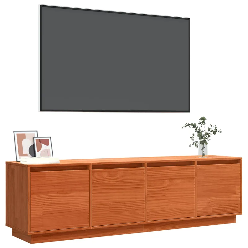 Televizoriaus spintelė Ruda 156 x 37 x 45 cm Apdirbta mediena