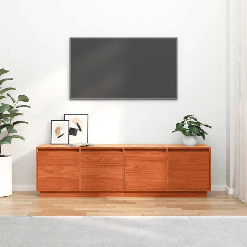 Televizoriaus spintelė Ruda 156 x 37 x 45 cm Apdirbta mediena