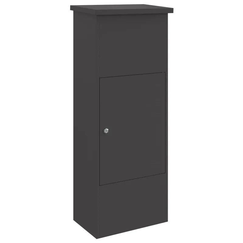 Siuntų dėžutė su saugykla Juoda 44,5 x 29 x 110,5 cm Plienas