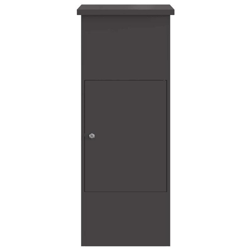 Siuntų dėžutė su saugykla Juoda 44,5 x 29 x 110,5 cm Plienas