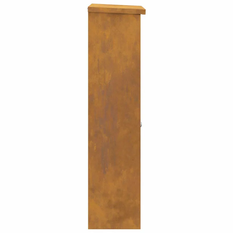Siuntų dėžutė su saugykla Rūdijanti 44,5 x 29 x 110,5 cm