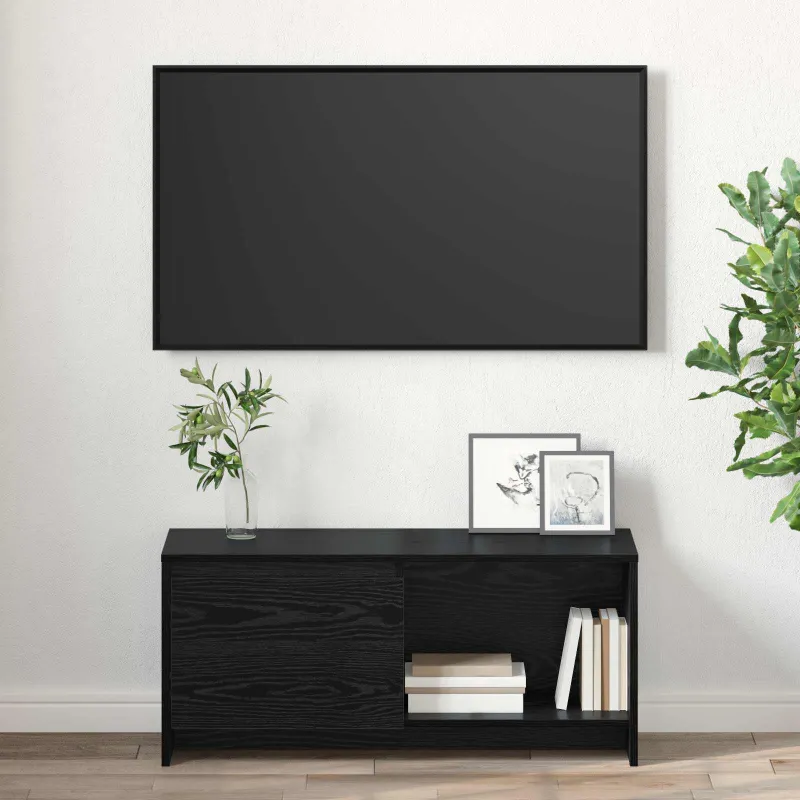 TV spintelių komplektas Juodas ąžuolas 90 x 35 x 40 cm