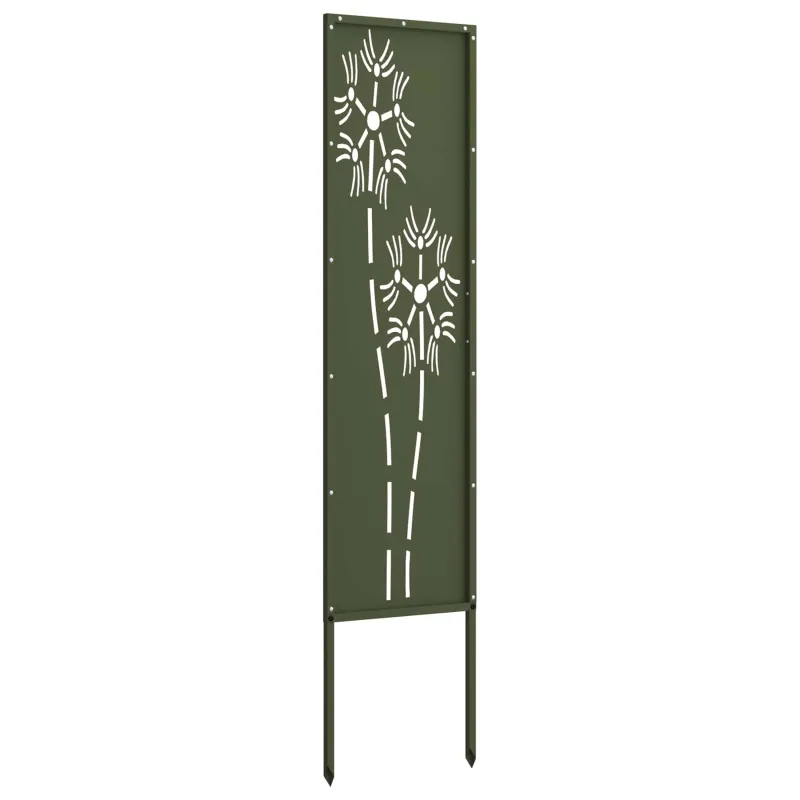 Sodo privatumo ekranas „Fretwork“ Alyvuogių žalia 32 x 140 cm