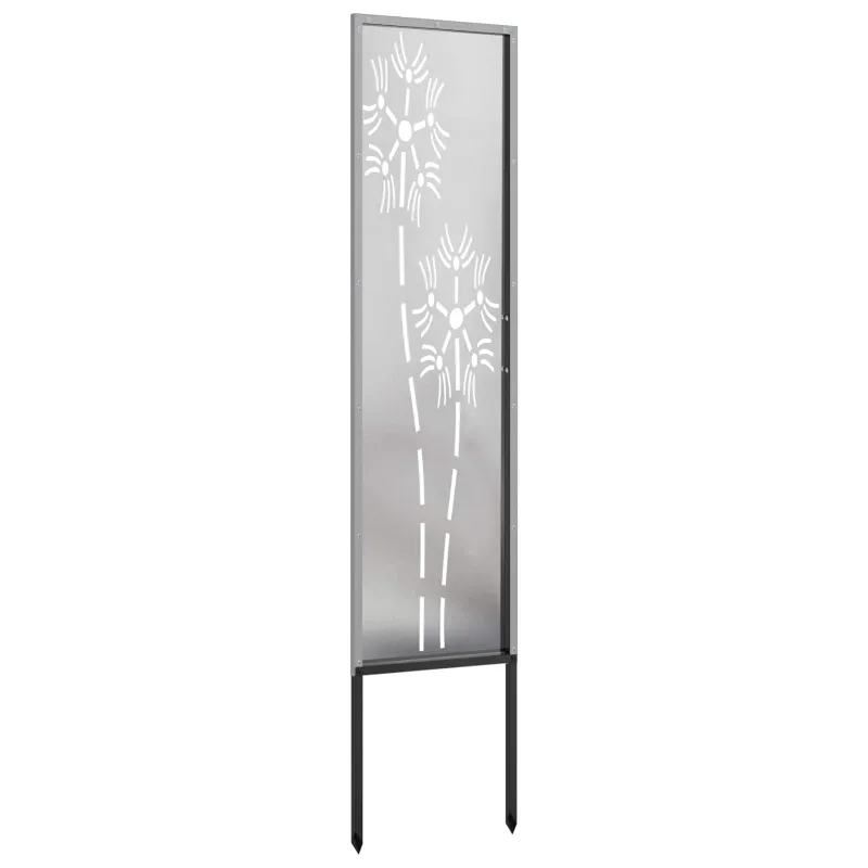 Sodo privatumo ekranas Sidabro 32 x 140 cm Nerūdijantis plienas