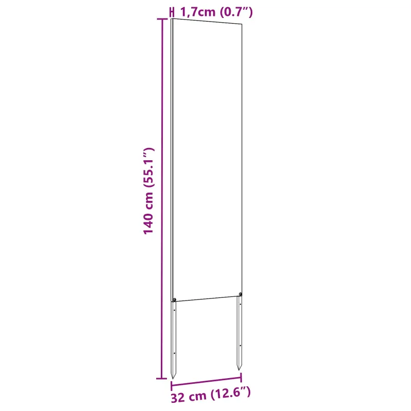 Sodo privatumo ekranas „Fretwork“ Juoda 32 x 140 cm