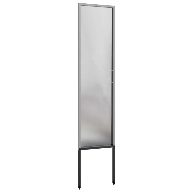Sodo privatumo ekranas Sidabro 32 x 140 cm Nerūdijantis plienas