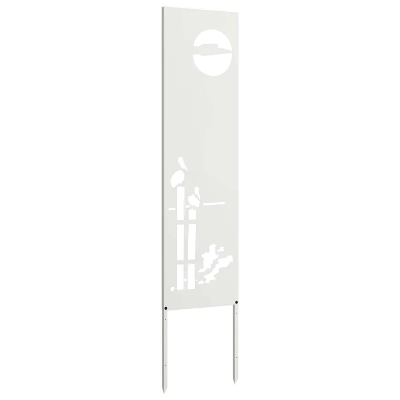 Sodo privatumo ekranas „Fretwork“ Balta 32 x 140 cm
