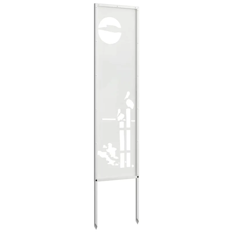 Sodo privatumo ekranas „Fretwork“ Balta 32 x 140 cm