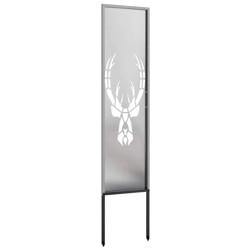 Sodo privatumo ekranas Sidabro 32 x 140 cm Nerūdijantis plienas