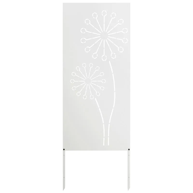 Sodo privatumo ekranas „Fretwork“ Balta 50 x 140 cm