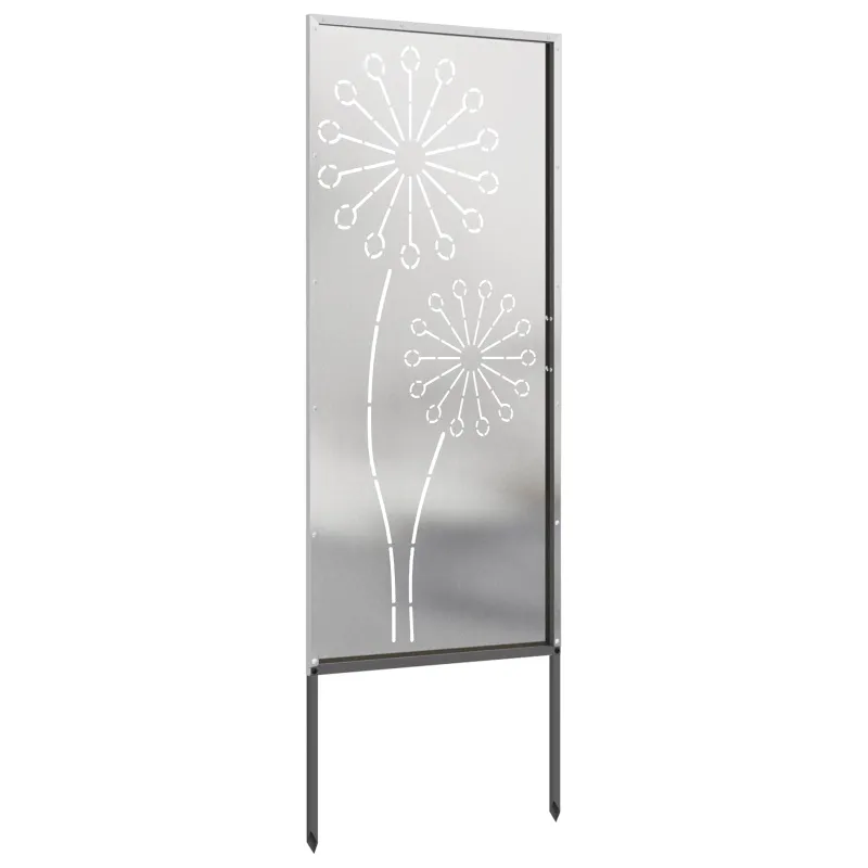 Sodo privatumo ekranas Sidabro 50 x 140 cm Nerūdijantis plienas