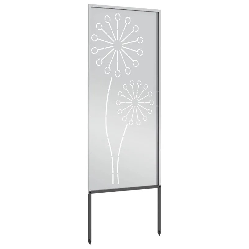 Sodo privatumo ekranas „Fretwork“ Sidabro 50 x 140 cm