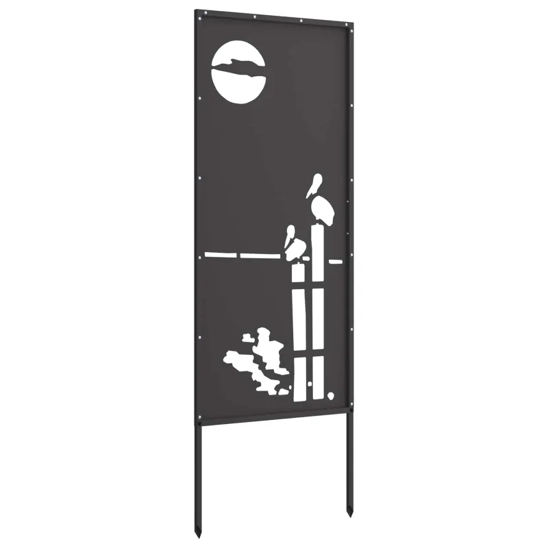 Sodo privatumo ekranas „Fretwork“ Juoda 50 x 140 cm