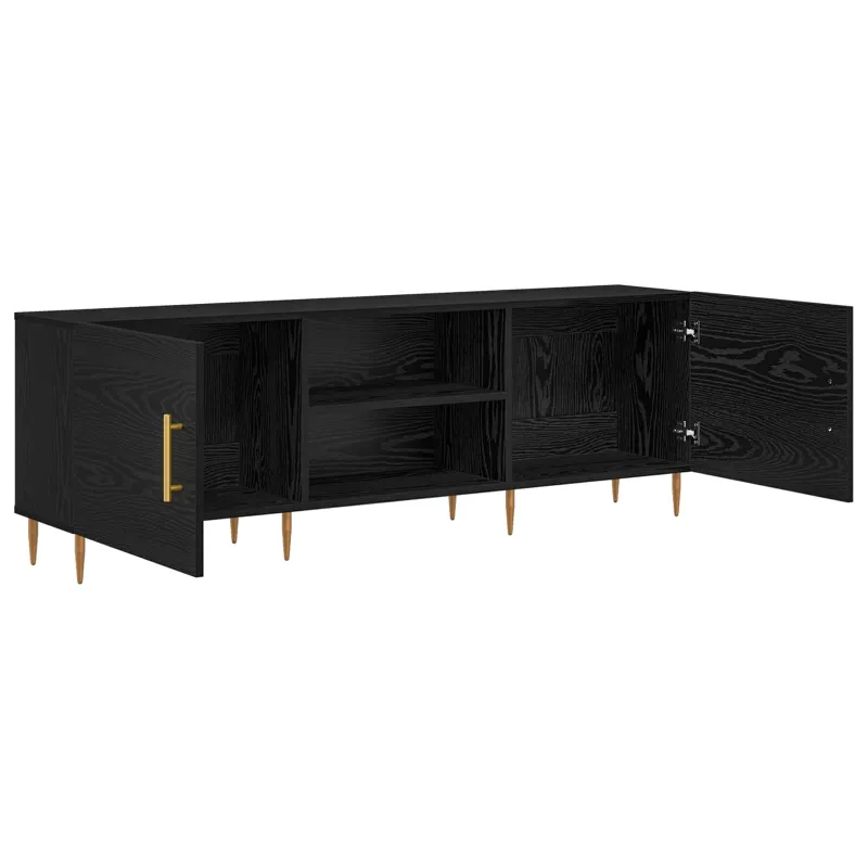 Televizoriaus spintelė juoda ąžuolo 150 x 30 x 50 cm