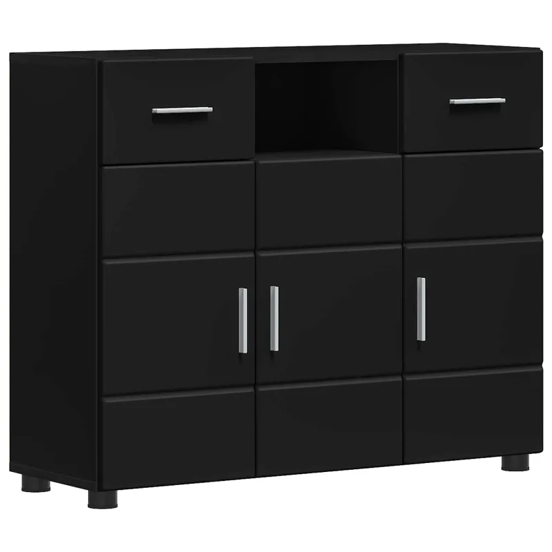 Medinė spinta Juoda 88,5 x 30,5 x 73 cm Apdirbta mediena