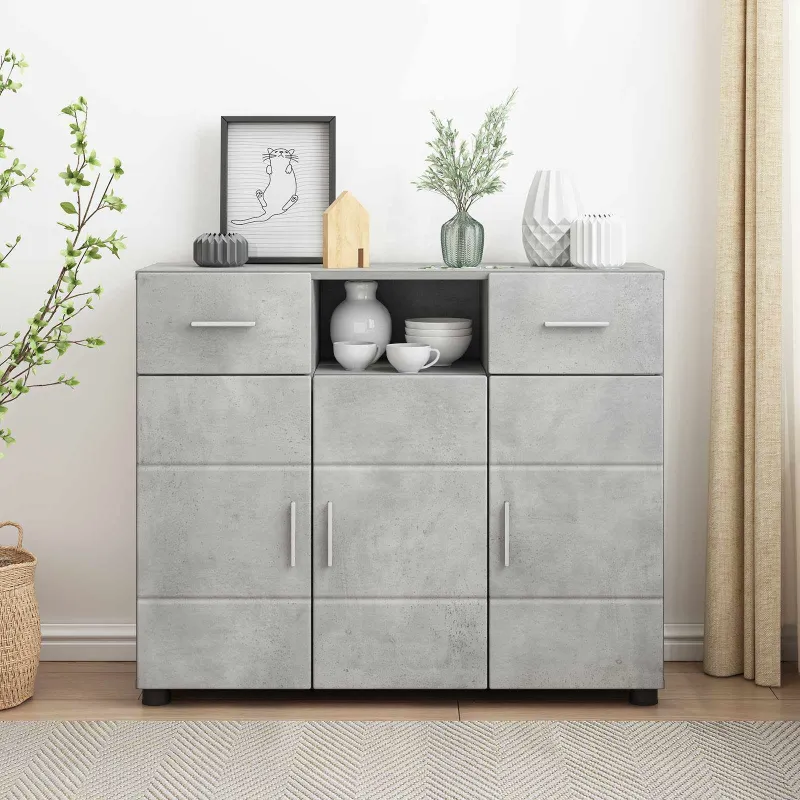 Medinė spinta Betono pilka 88,5 x 30,5 x 73 cm Apdirbta mediena