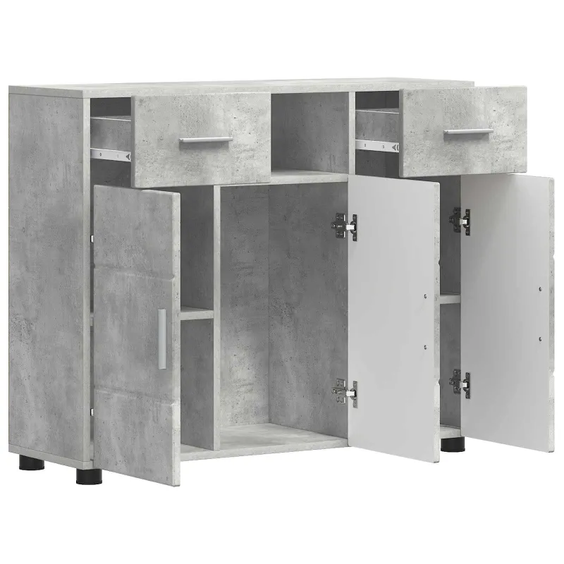 Medinė spinta Betono pilka 88,5 x 30,5 x 73 cm Apdirbta mediena