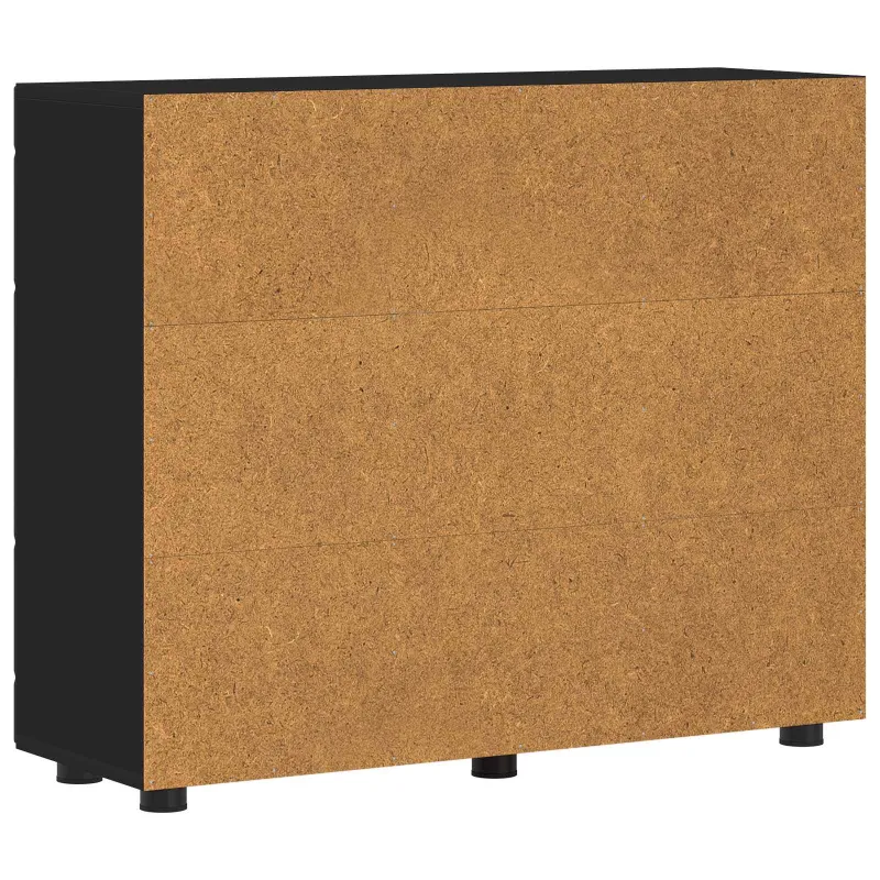 Medinė spinta Juoda 88,5 x 30,5 x 73 cm Apdirbta mediena