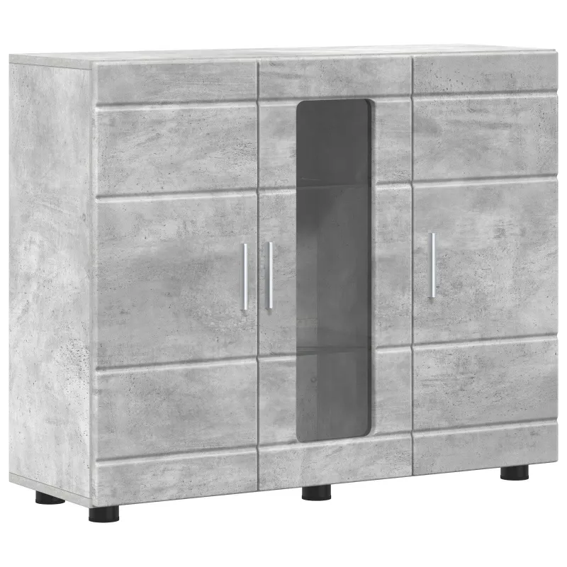 Medinė spinta Betono pilka 88,5 x 30,5 x 73 cm Apdirbta mediena