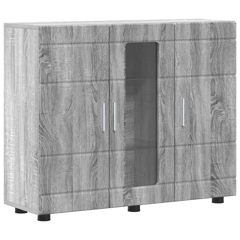 Medinė spinta su saugykla Pilkas Sonoma 88,5 x 30,5 x 73 cm