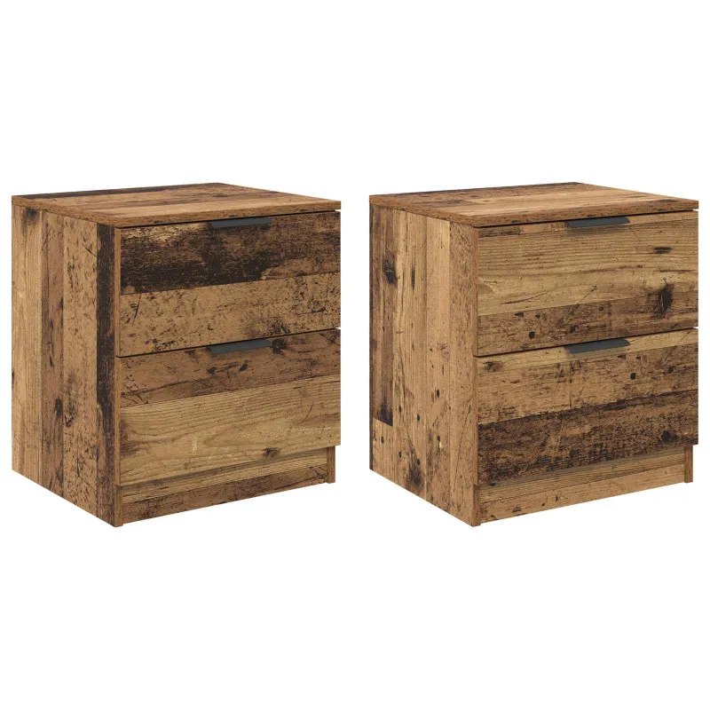 Šalia lovos spintelė 2 pcs Senas medis 45 x 39 x 50 cm