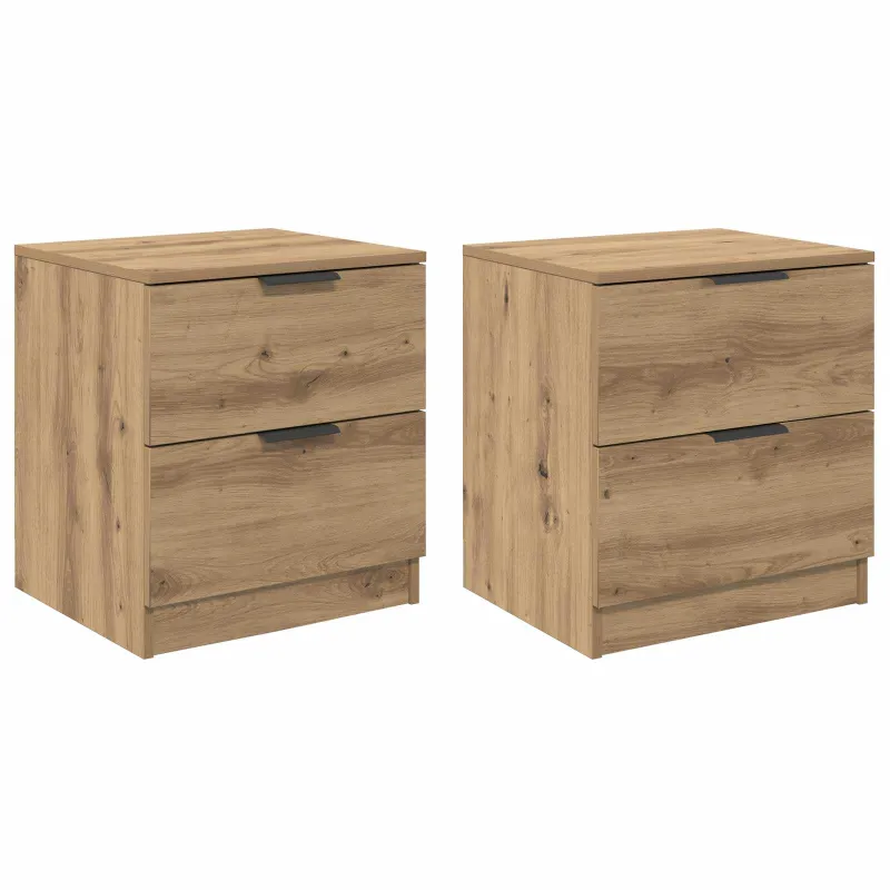 Šalia lovos spintelė 2 pcs Amatininkų ąžuolas 45 x 39 x 50 cm