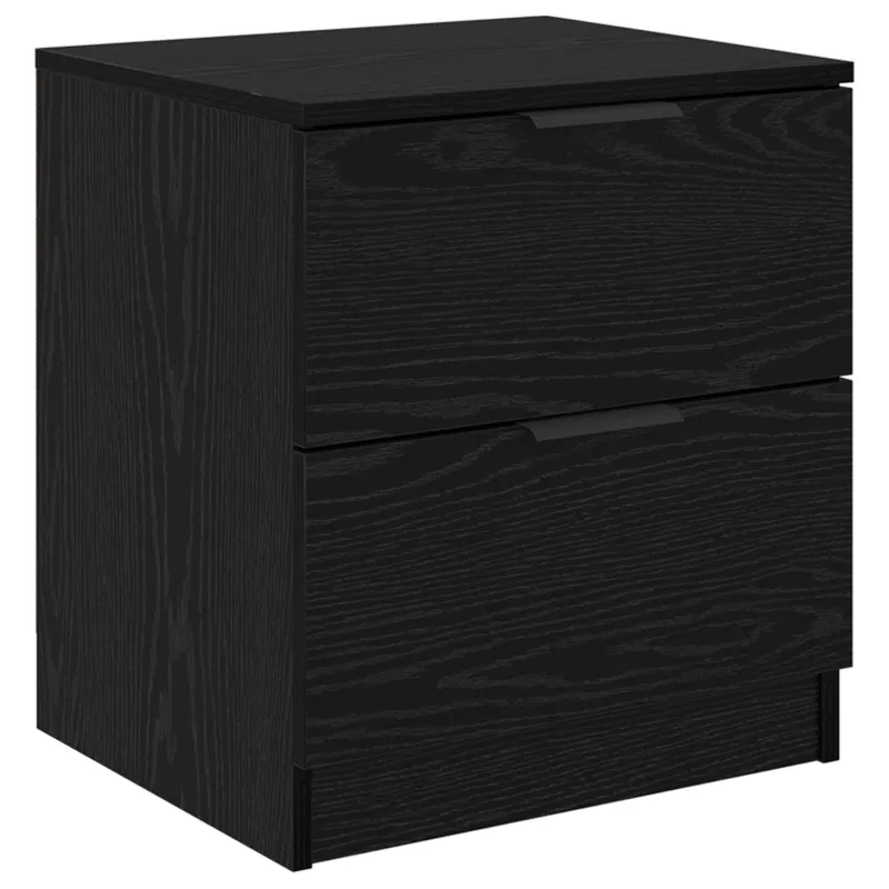 Šalia lovos spintelė 2 pcs Juodas ąžuolas 45 x 39 x 50 cm