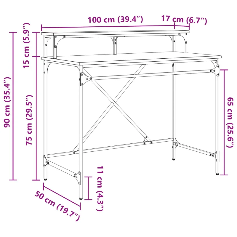 Stalas Senovinis medis 100 x 50 x 90 cm Apdirbta mediena