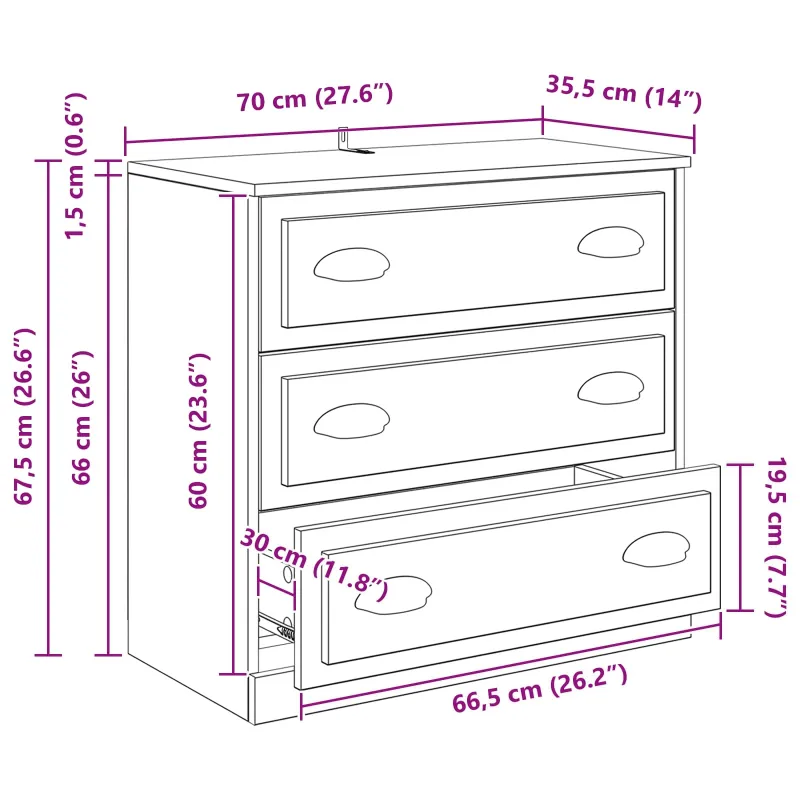 Kabalas Senovinis medis 70 x 35,5 x 67,5 cm Apdirbta mediena