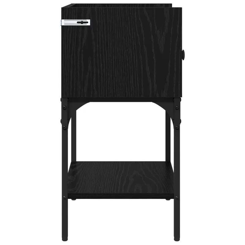 Naktinis staliukas 2 pcs Juodas ąžuolas 40 x 29 x 60 cm