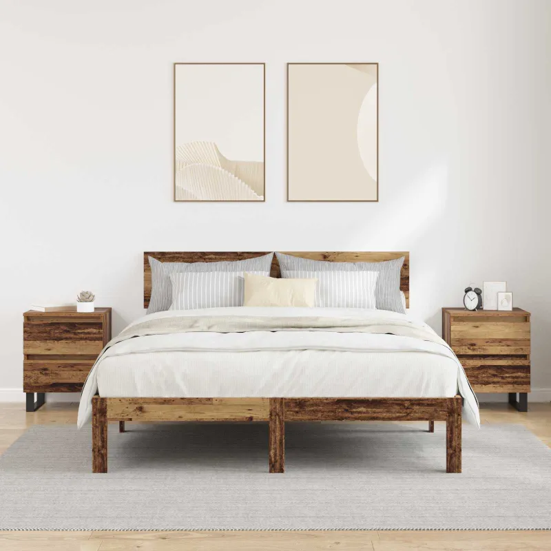 Šalia lovos spintelė 2 pcs Senas medis 40 x 35 x 50 cm