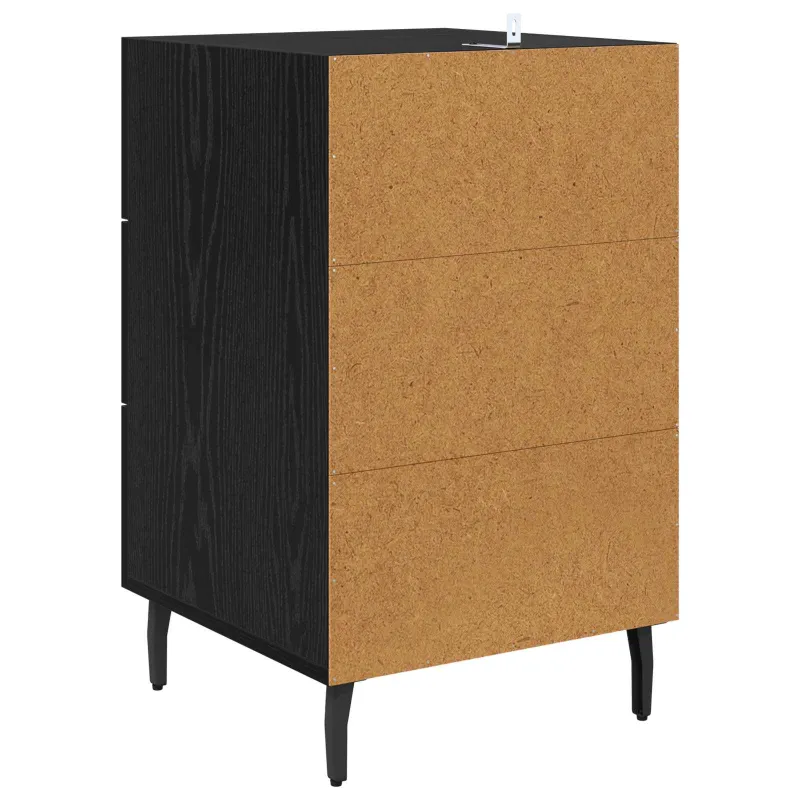 Šalia lovos spintelė su stalčių Juodas ąžuolas 40 x 40 x 66 cm
