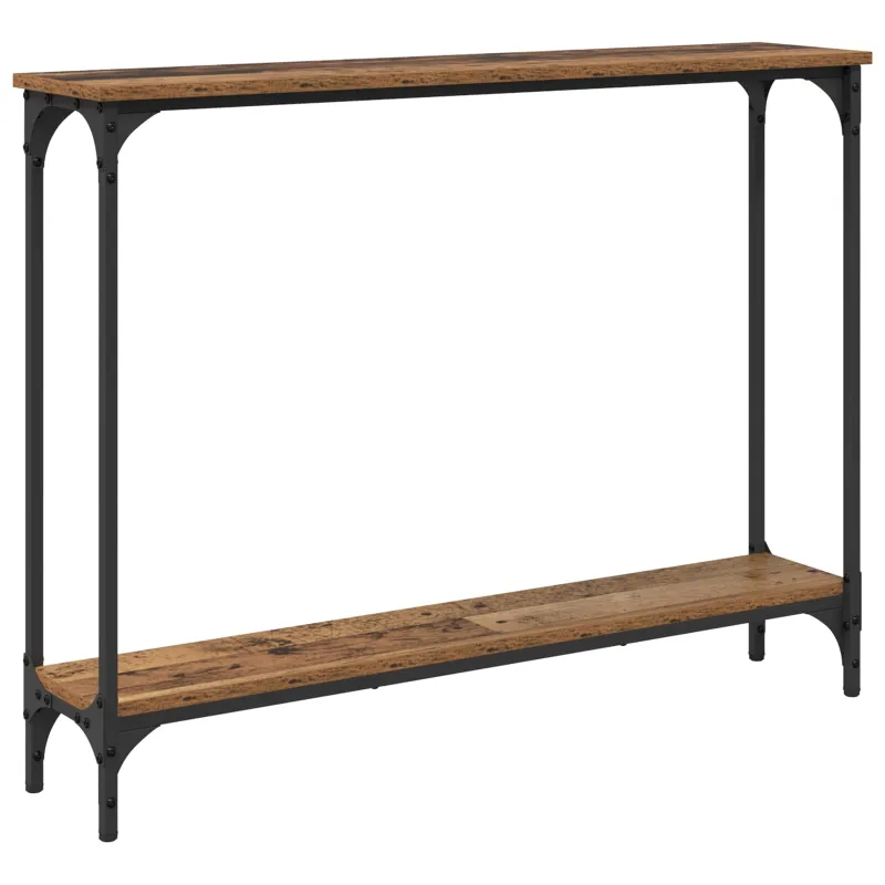 Konsolinis stalas su lentyna Senovinis medis 100 x 22,5 x 75 cm