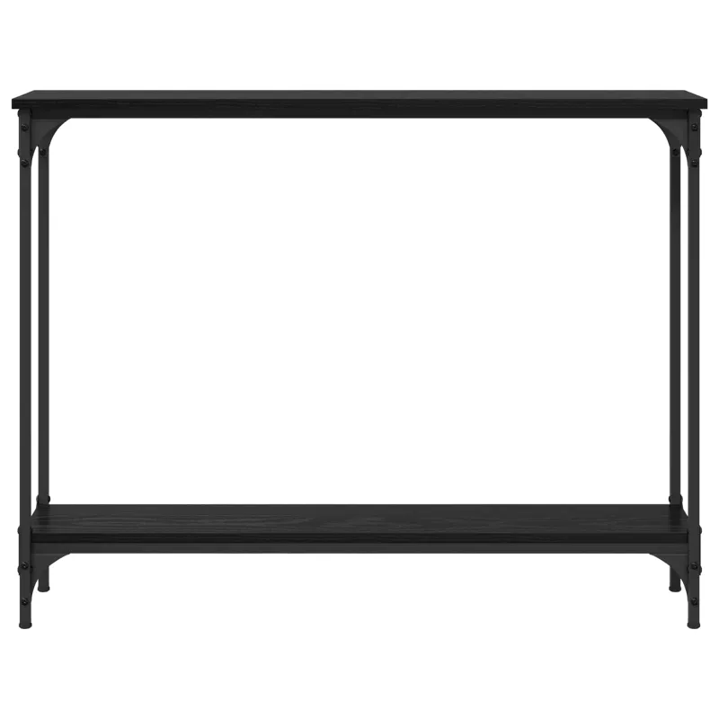Konsolinis stalas su lentyna Juodas ąžuolas 100 x 22,5 x 75 cm
