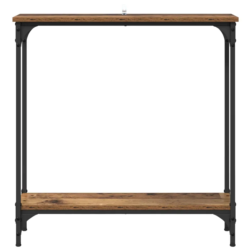 Konsolinis stalas su lentyna Senovinis medis 75 x 22,5 x 75 cm