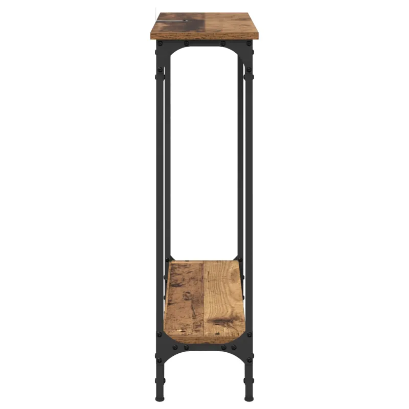 Konsolinis stalas su lentyna Senovinis medis 75 x 22,5 x 75 cm