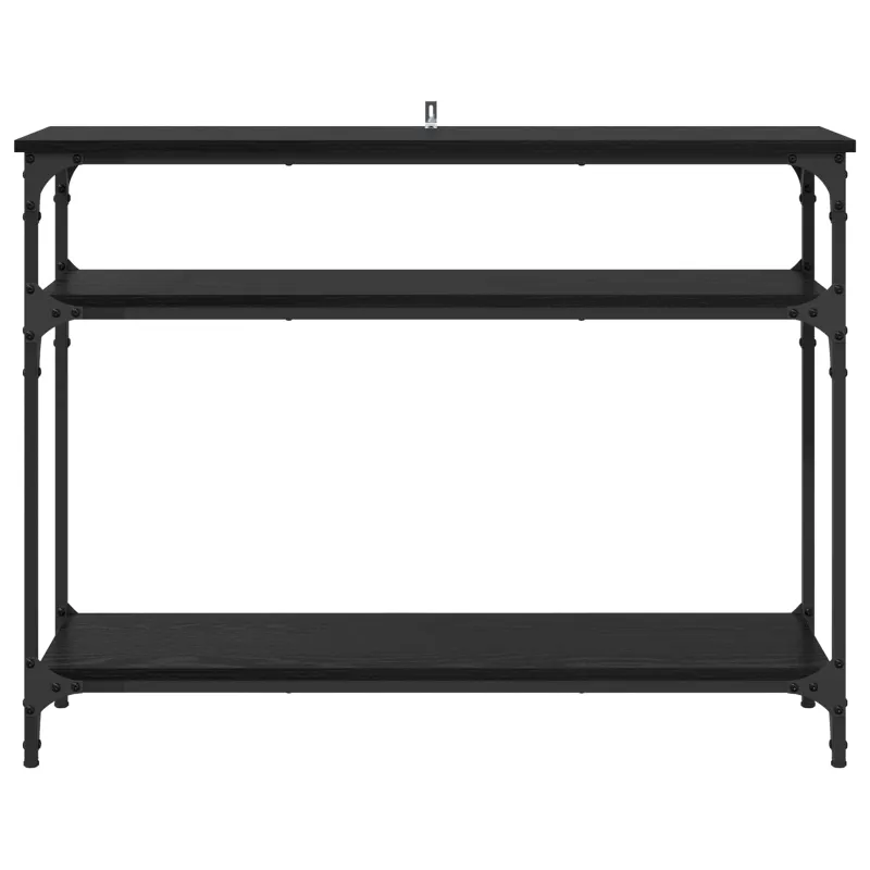 Konsolinis stalas su lentyna Juodas ąžuolas 100 x 29 x 75 cm