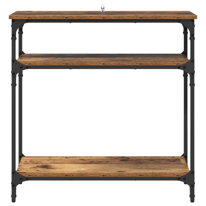 Konsolinis stalas su lentyna Senovinis medis 75 x 29 x 75 cm
