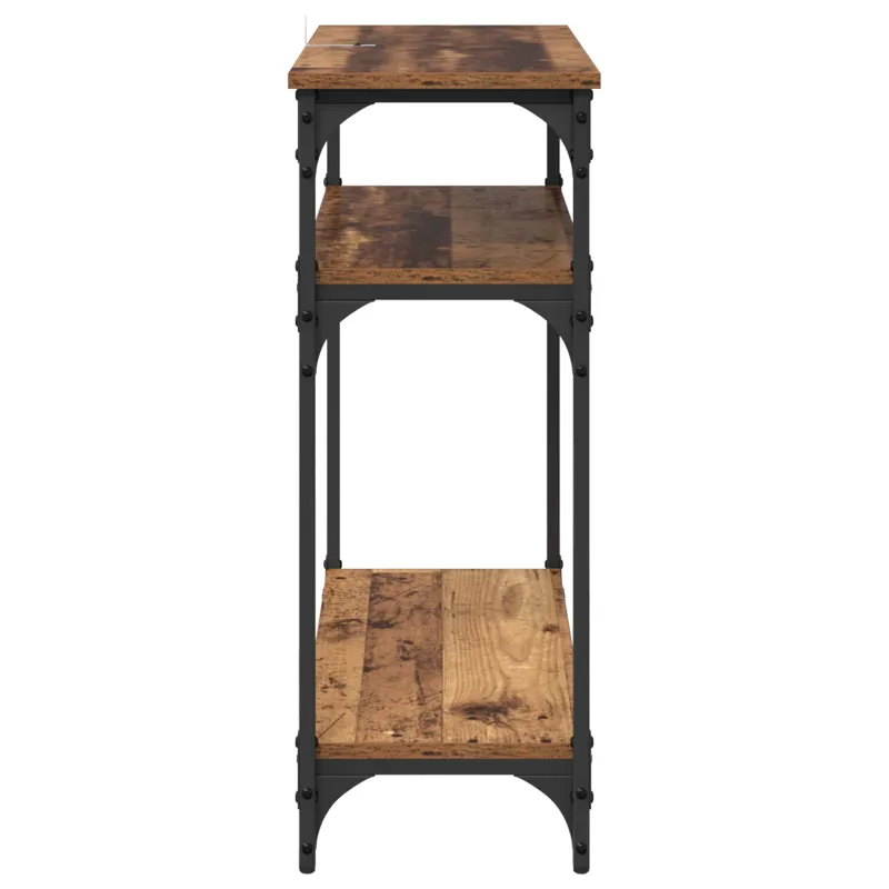 Konsolinis stalas su lentyna Senovinis medis 75 x 29 x 75 cm