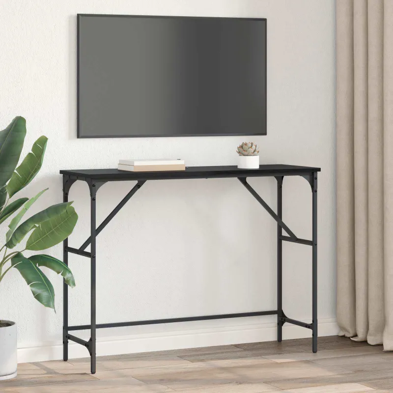 Konsolinis stalas Juodas ąžuolas 100 x 32 x 75 cm